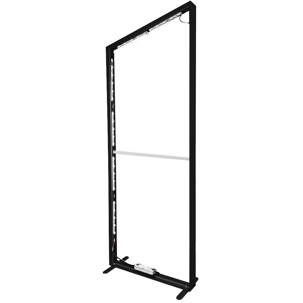 VAIL-120DB Backlit Black Freestyle 3ft x 8ft — Hardware Only